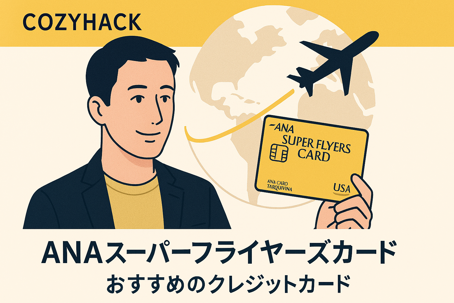 ANAスーパーフライヤーズカードを紹介するアイキャッチ画像