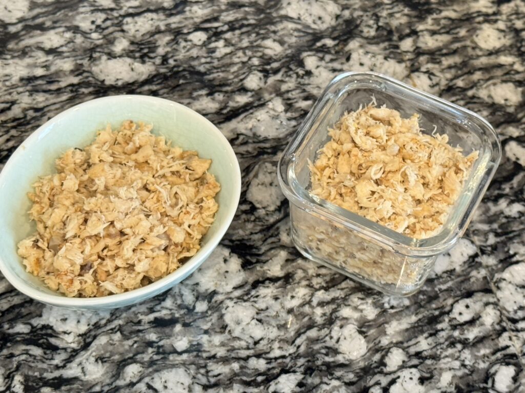 鳥そぼろが完成した写真