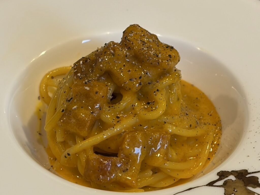 カルボナーラのアップ写真